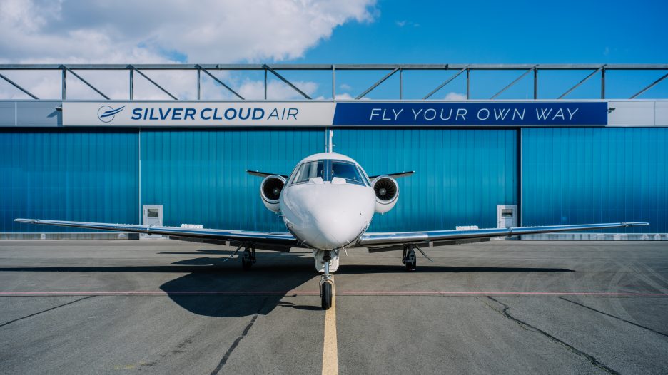 Privatjet am Flughafen