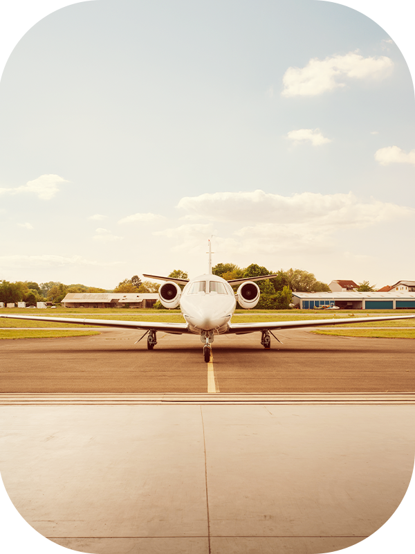 Privatjet Frontansicht